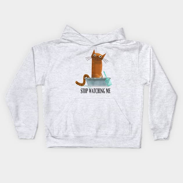 Stop Watching Me Kids Hoodie by Scratch